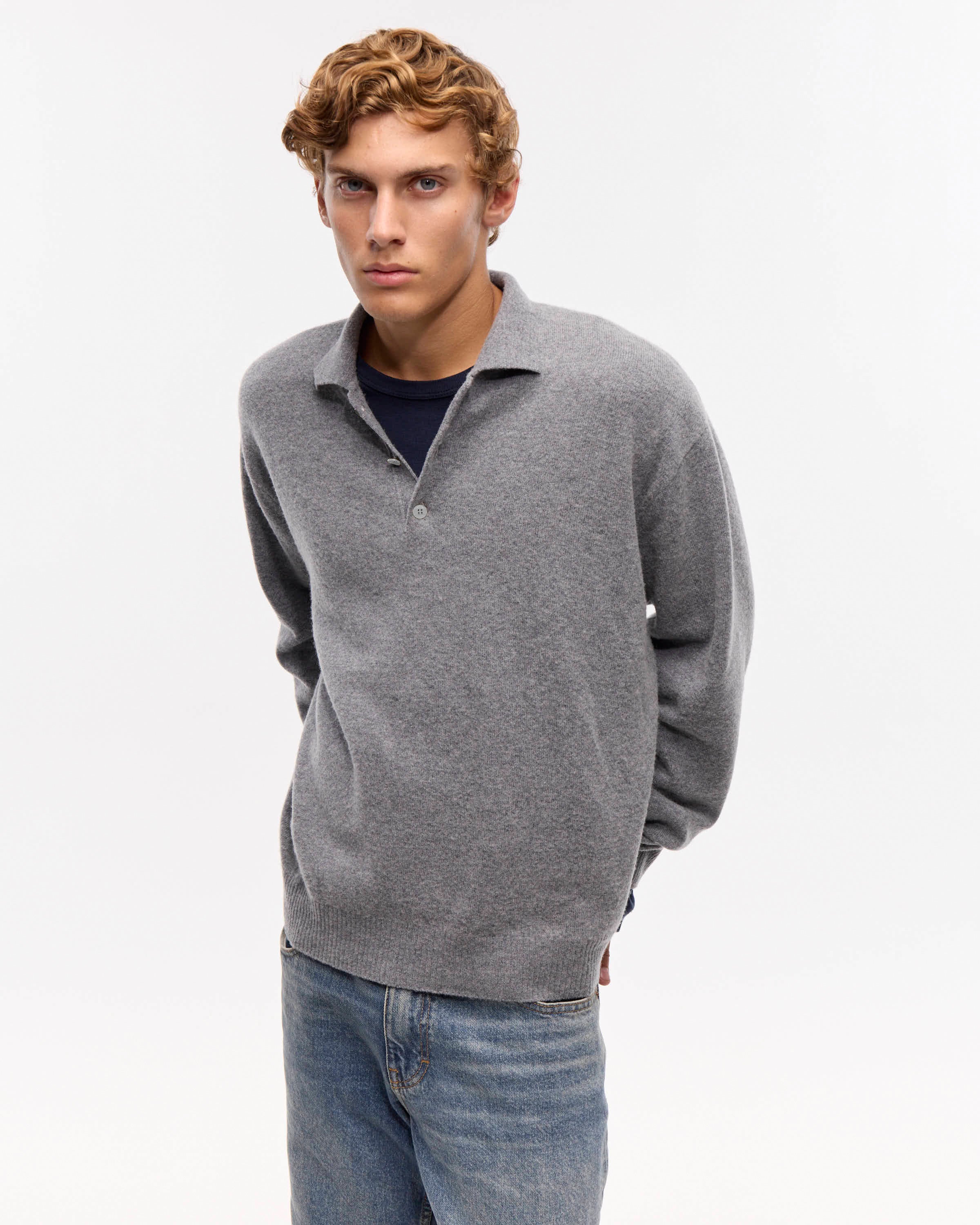 SWEATER POLO WOOL