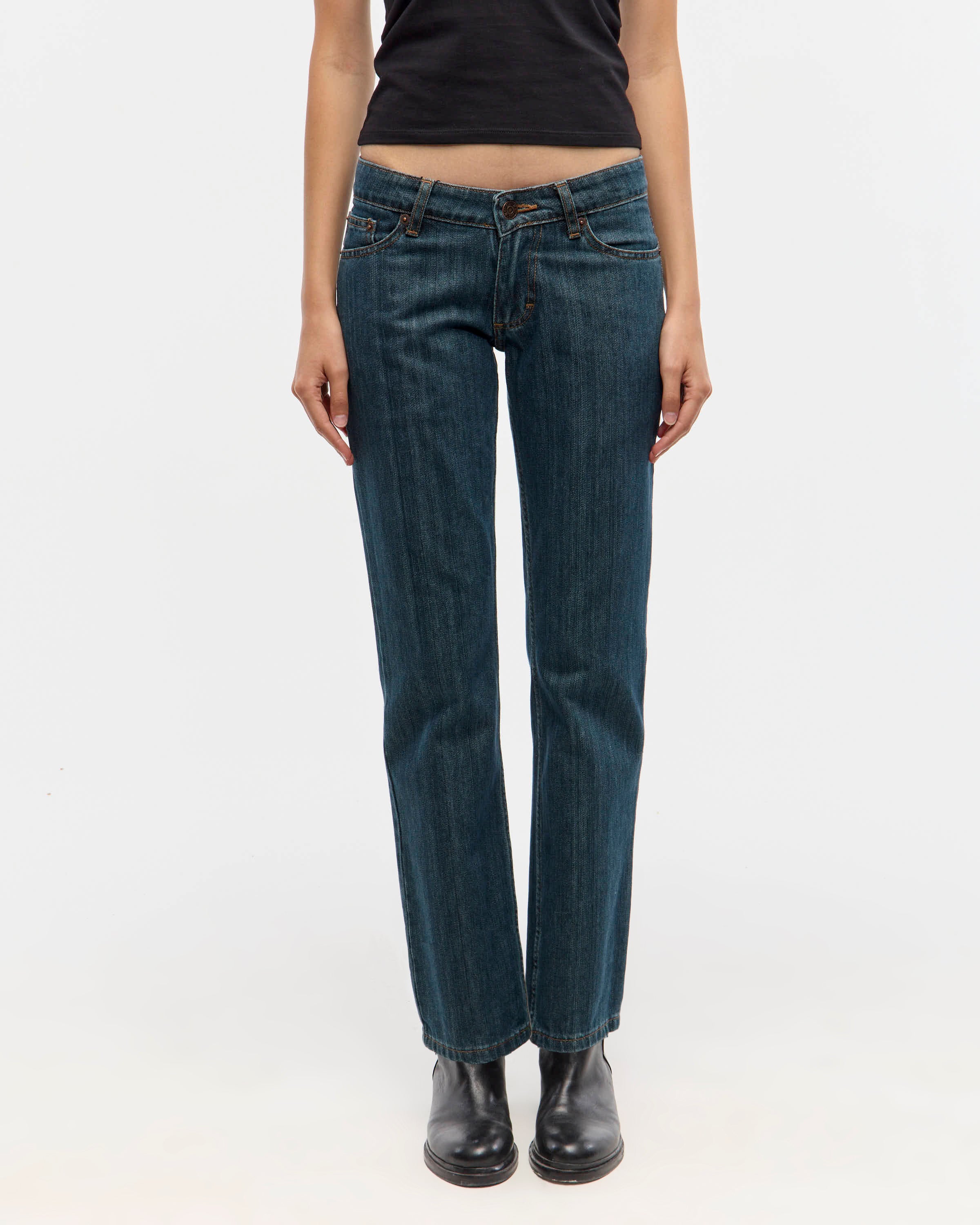 LOW STRAIGHT STAINED GREEN