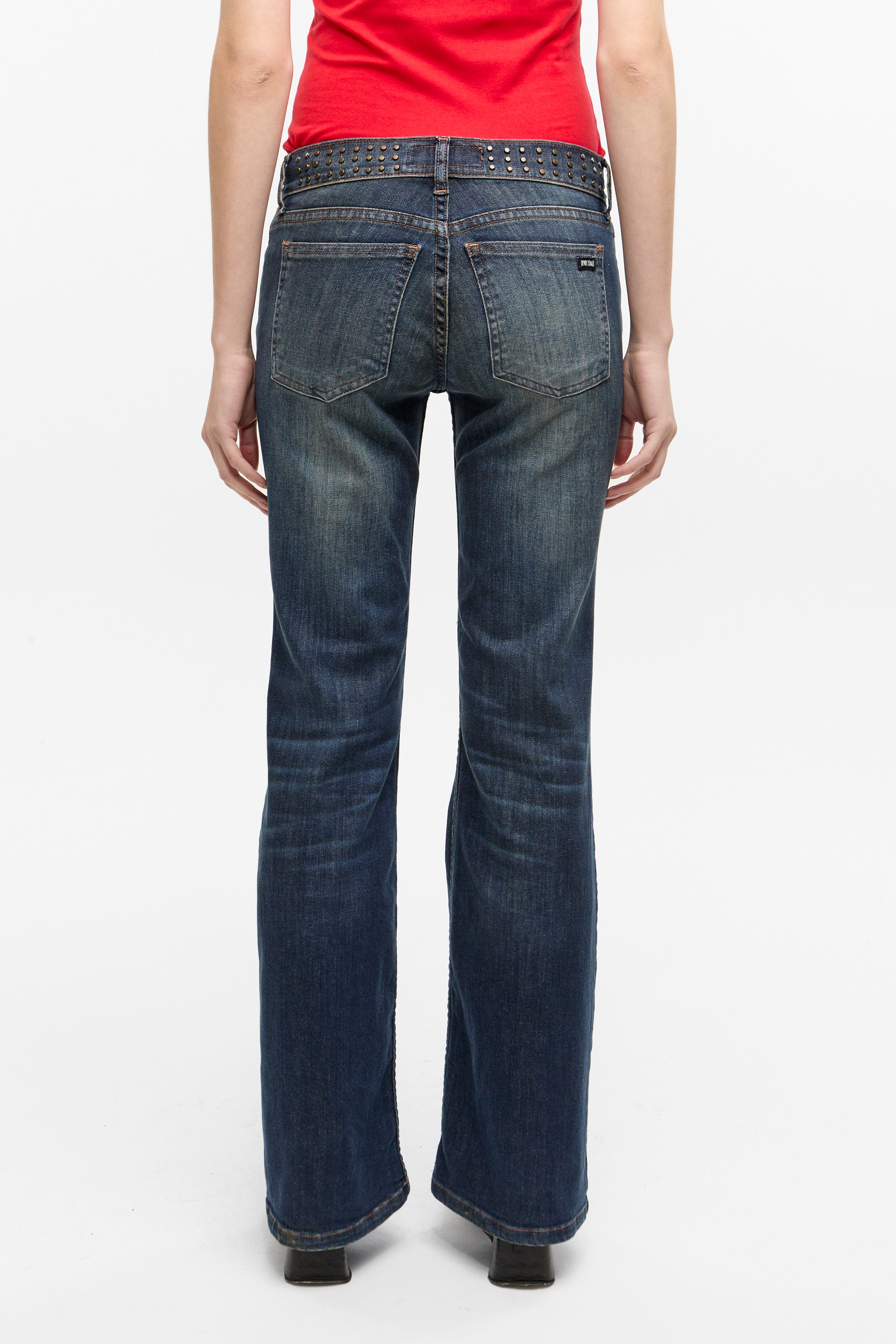BOOTCUT LOW DUSTY BLUE STUD