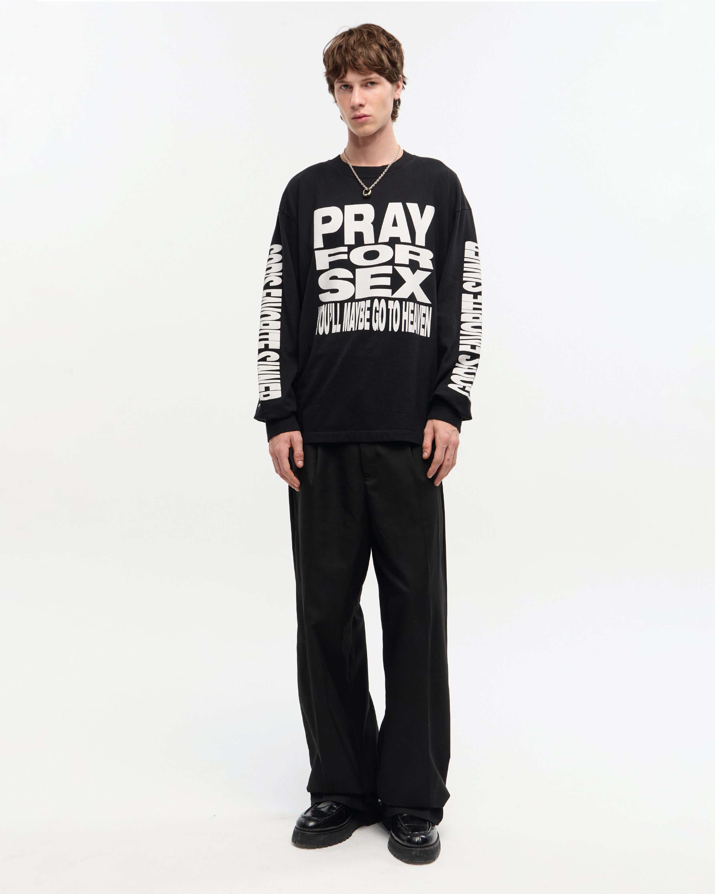 REMERA ML PRAY FOR SEX - Negro / M