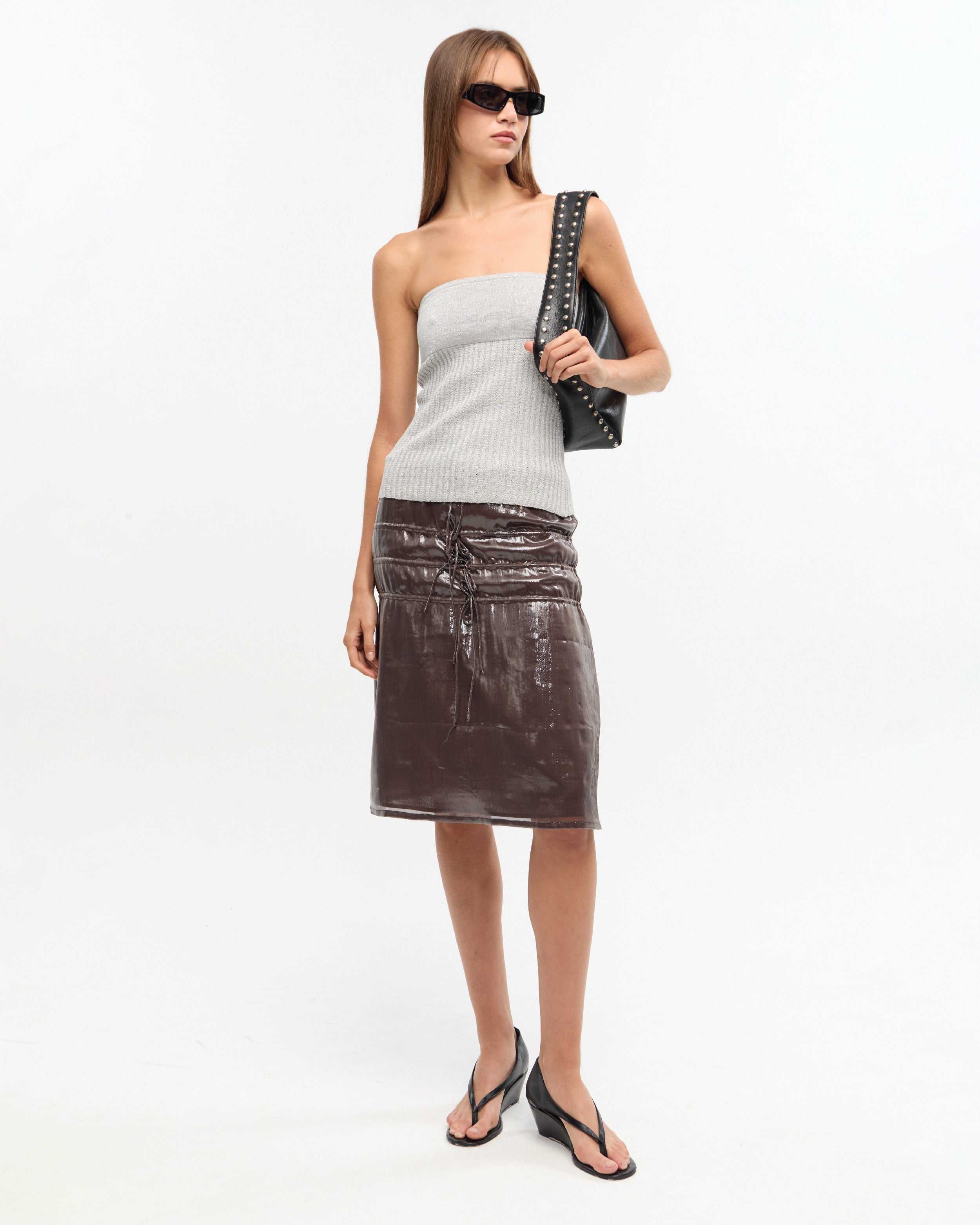 TOP STRAPLESS CORY - Plata / M
