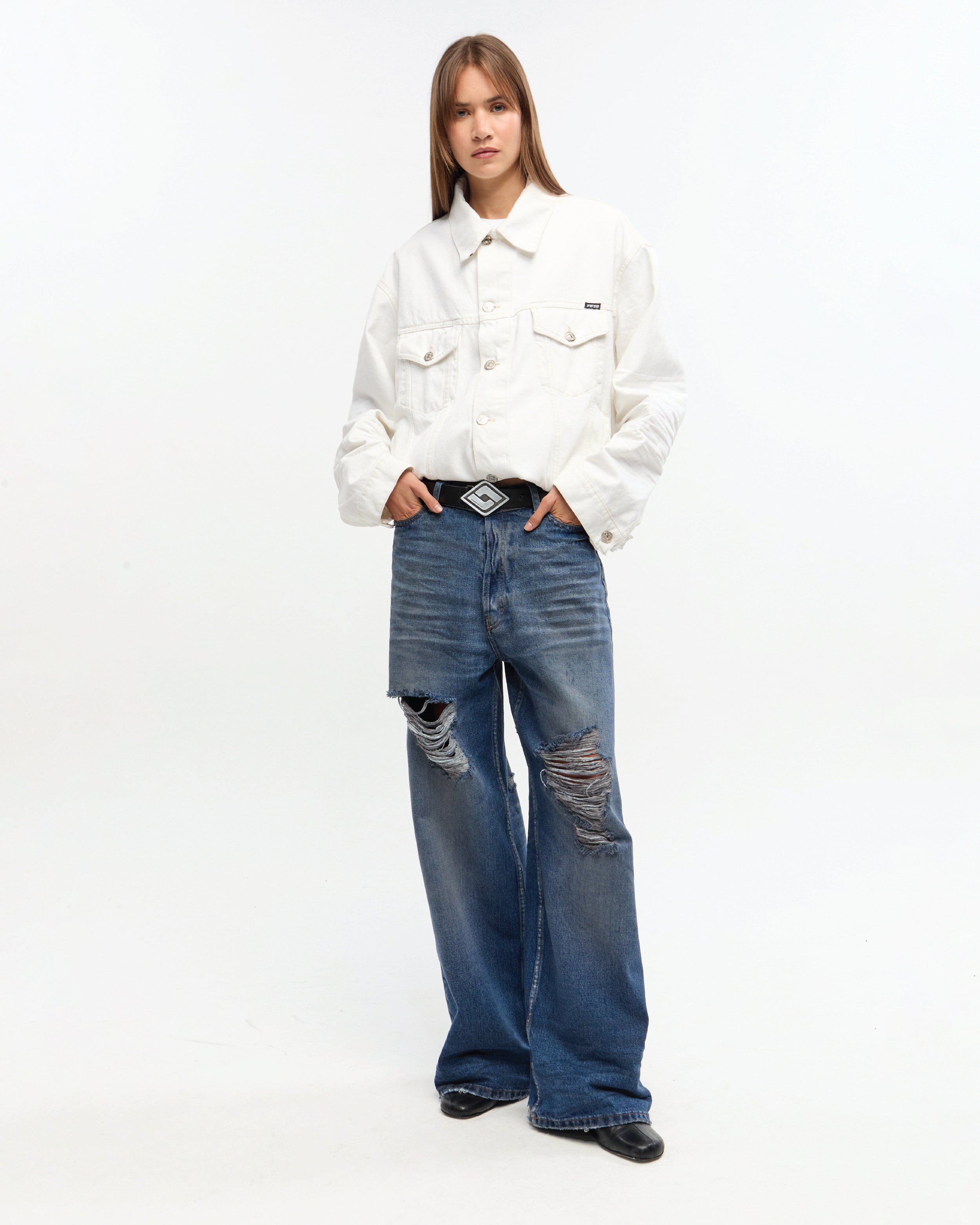 WIDE BROKEN DARK BLUE - Deep Blue / 26