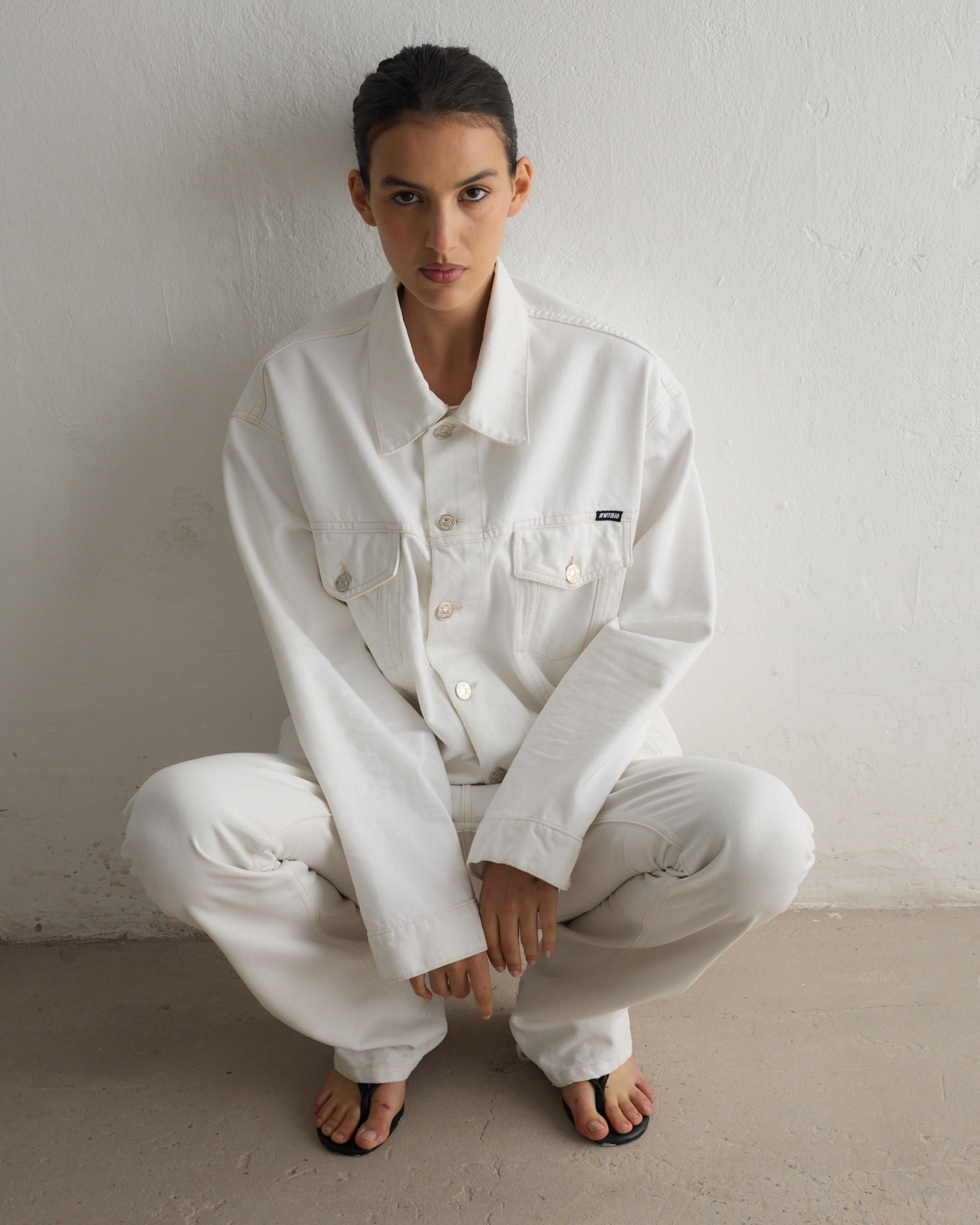 CAMPERA DENIM OFF WHITE - Off White / M