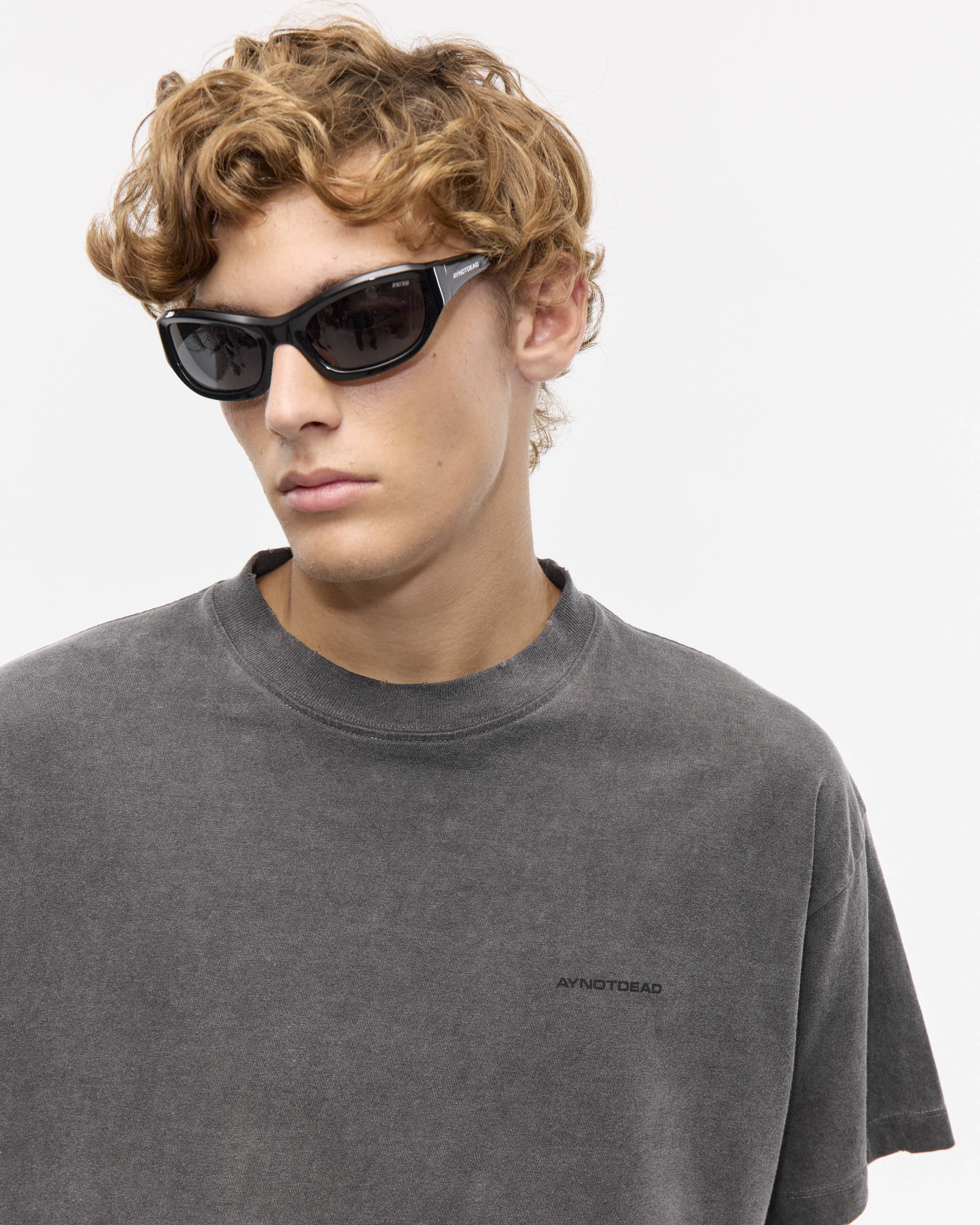 REMERA BOXY GASTADA - Gris / M