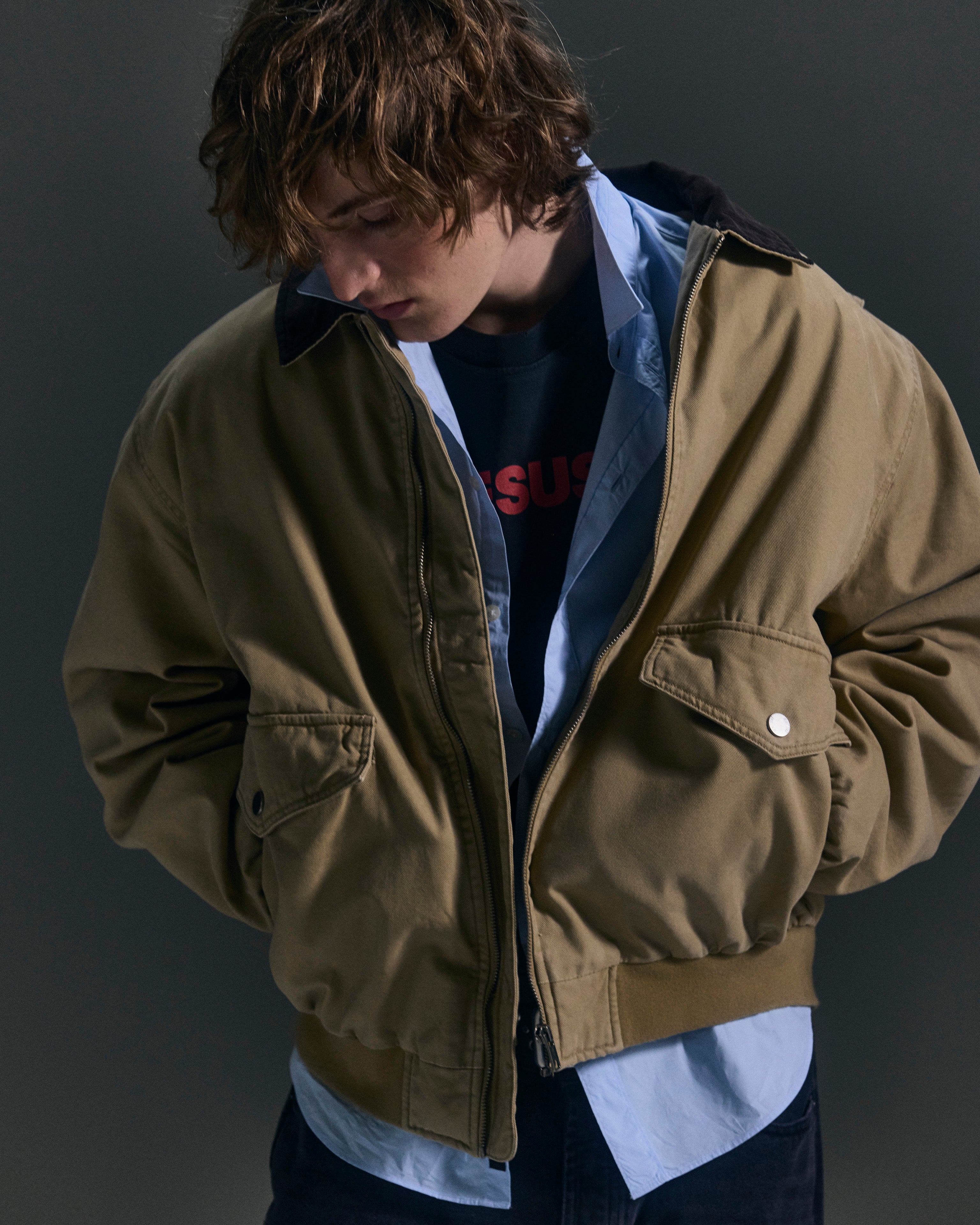 BOMBER CANVAS - Camel / XS