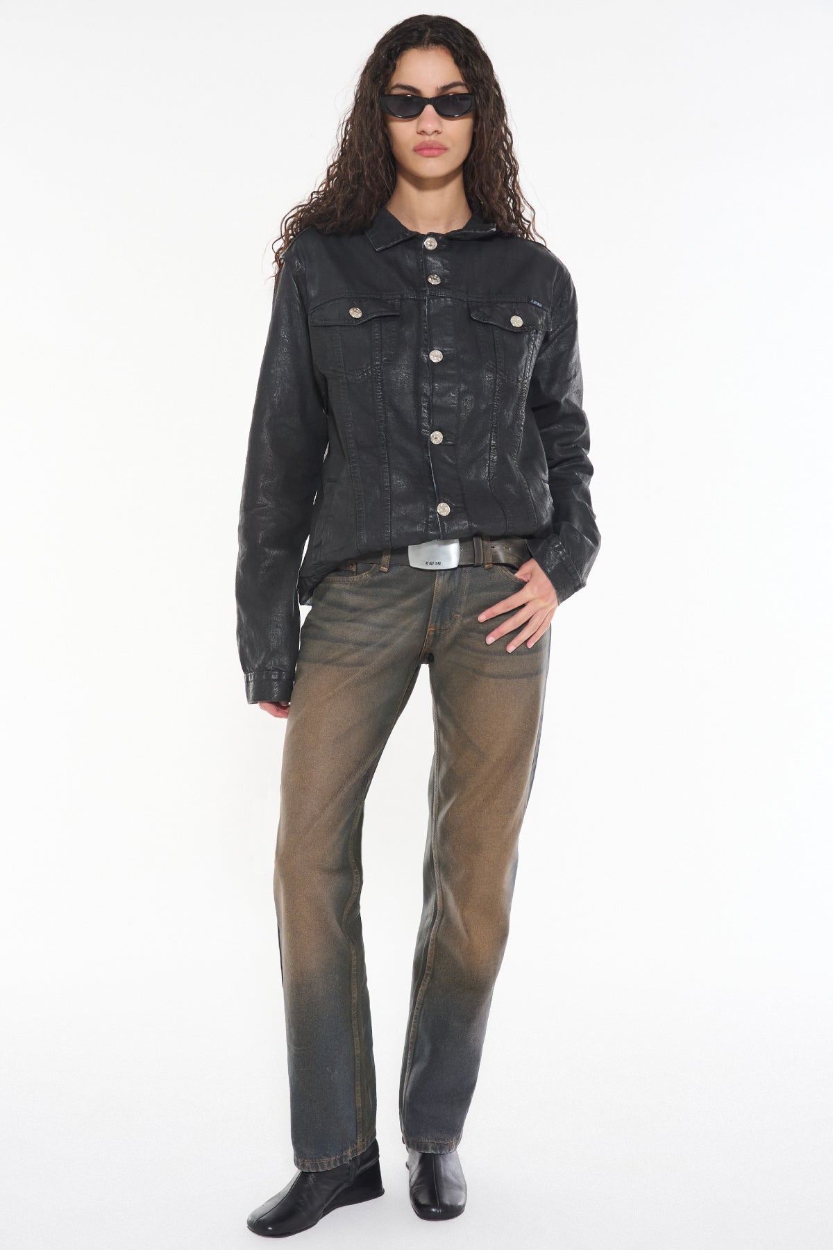 LOW STRAIGHT BROWN COATED - Marron / 25-26