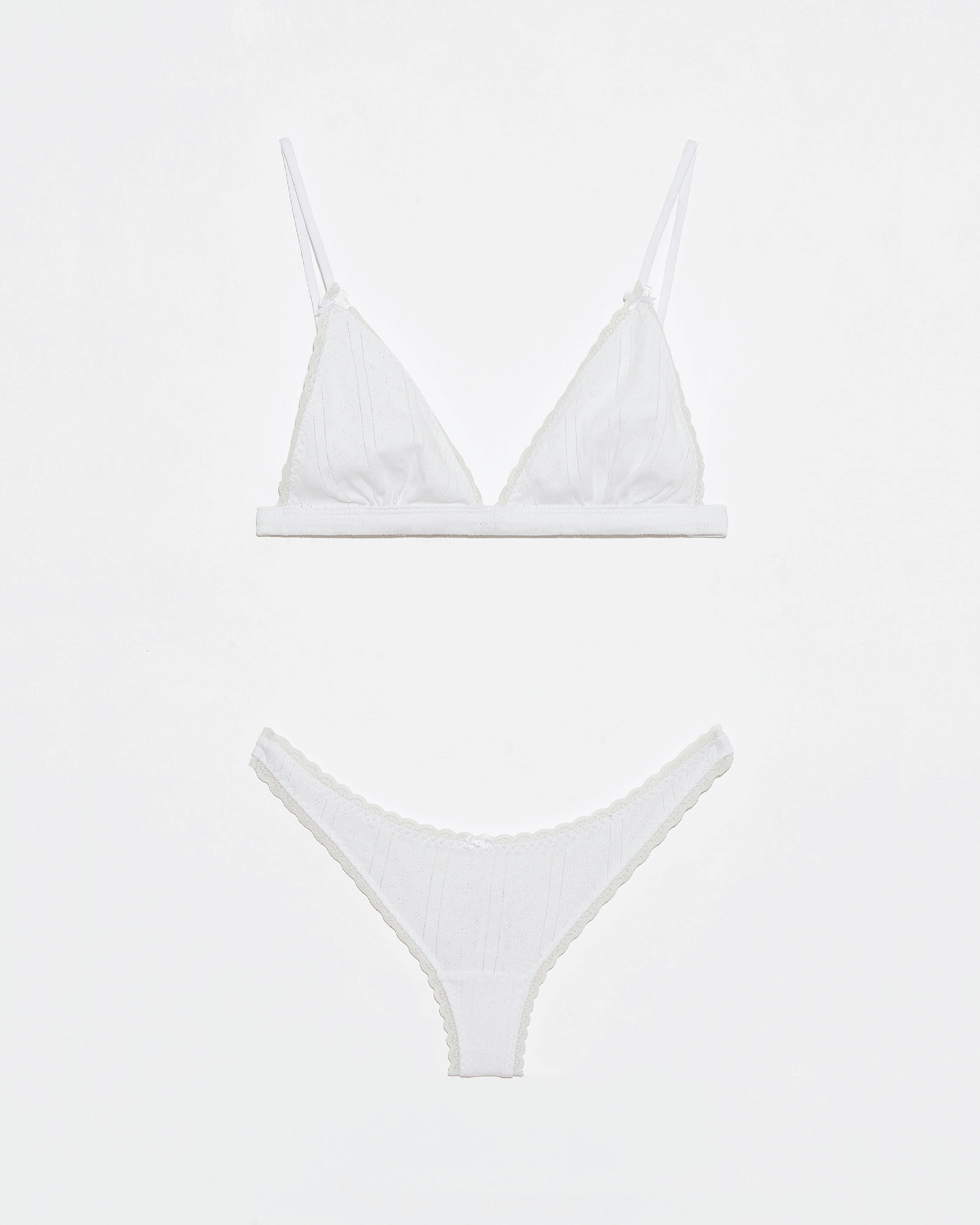 CORPIÑO TRIANGULITO ROSE - Blanco / S