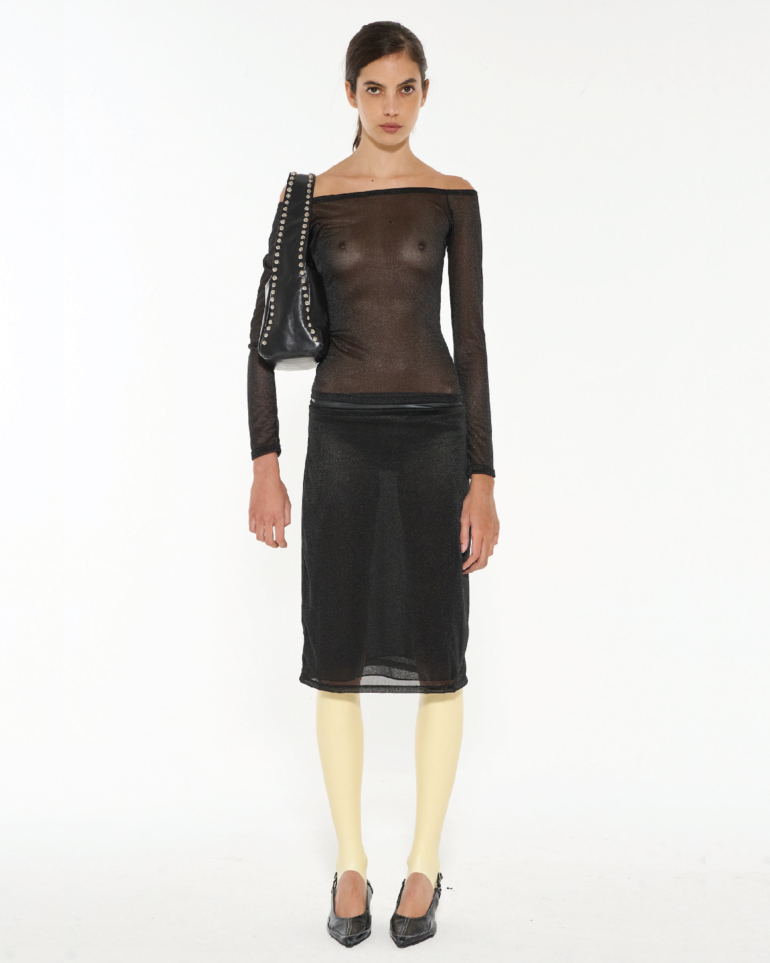 FALDA SHEER - Negro / S