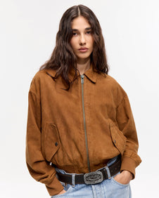 BOMBER AMBER SUEDE - Marron / M
