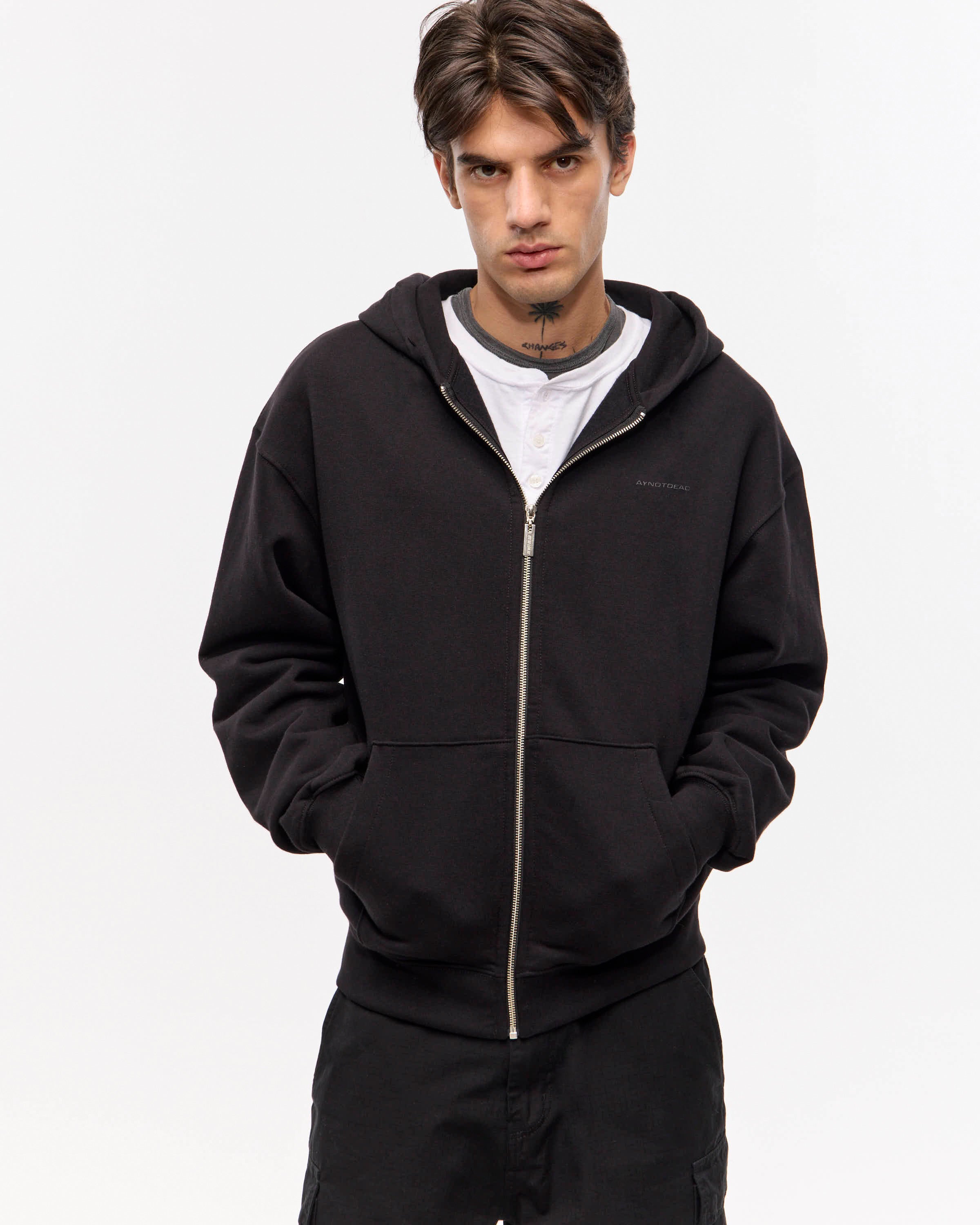 HOODIE ZIPPER CLASSIC - Negro / M