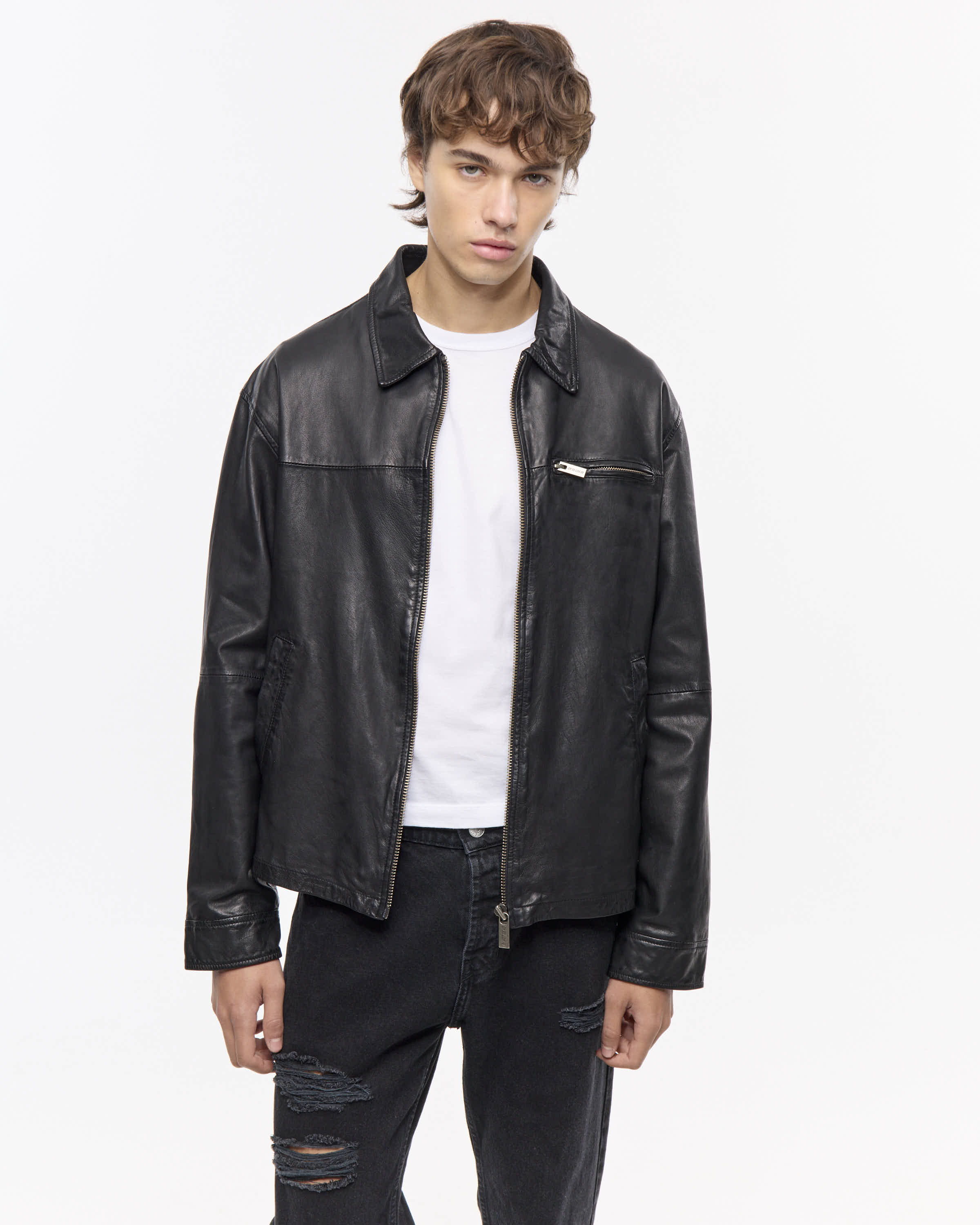 CAMPERA IGGY CUERO - Negro / M