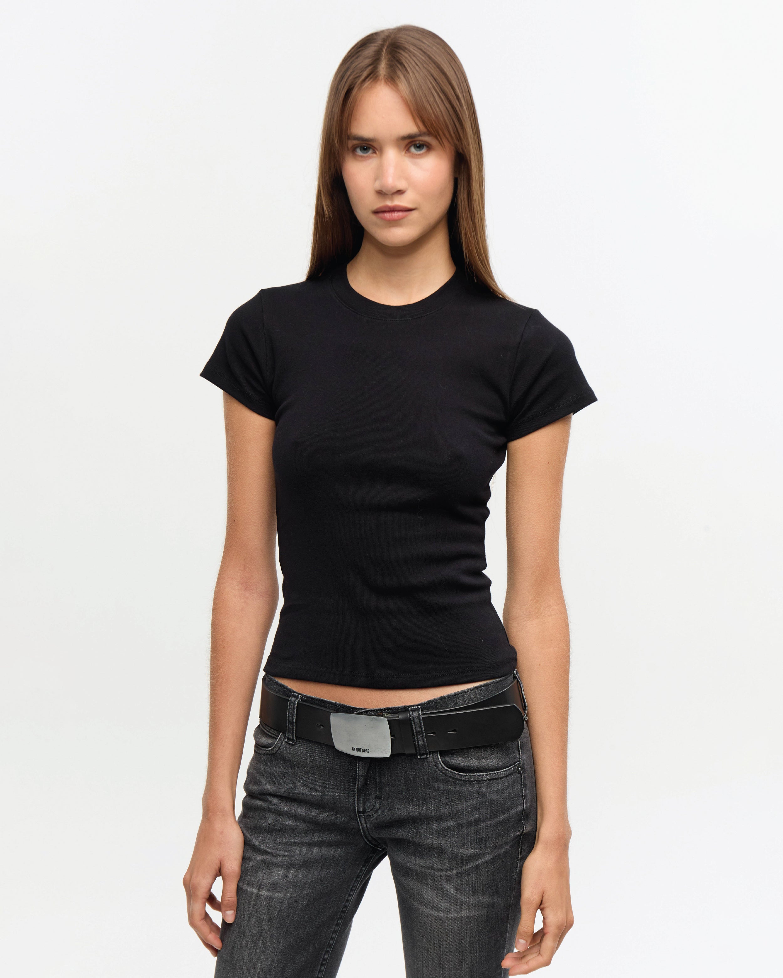 REMERA RIB - Negro / M