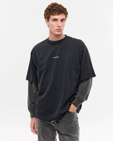 REMERA OVER PESADA - Negro / M