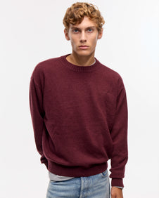 SWEATER BASIC WOOL - Bordeaux / S