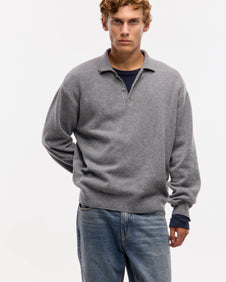 SWEATER POLO WOOL - Gris / S
