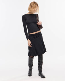POLLERA MIDI AGNES - Negro / M