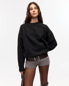 SHORT WOOL - Gris Mel / S