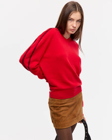 SWEATER V MERINO - Rojo / M
