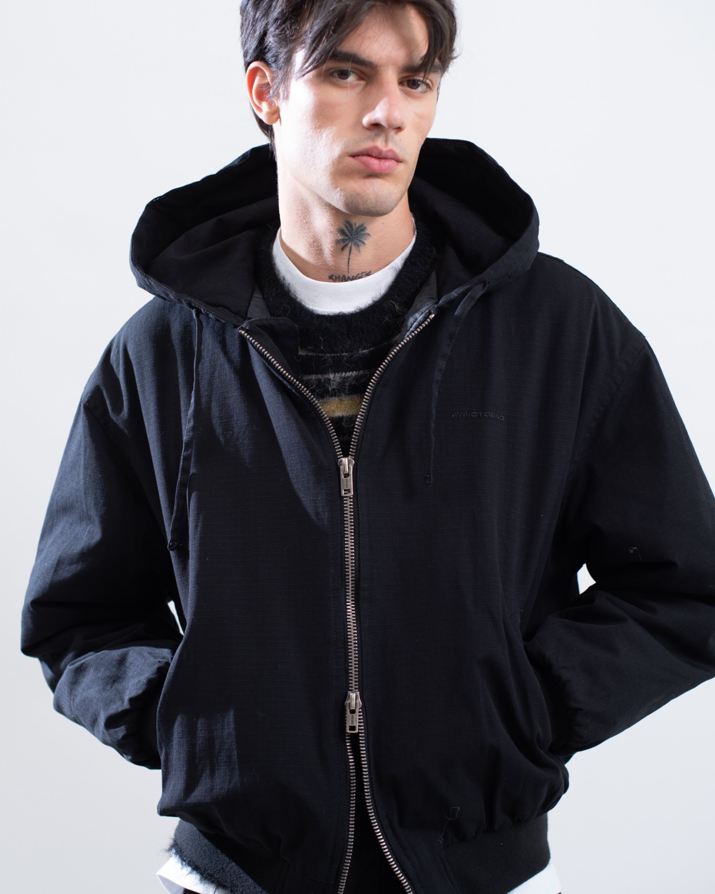 BOMBER RIPSTOP - Negro / M