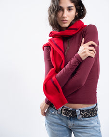 REMERA ML SILKY - Bordeaux / S