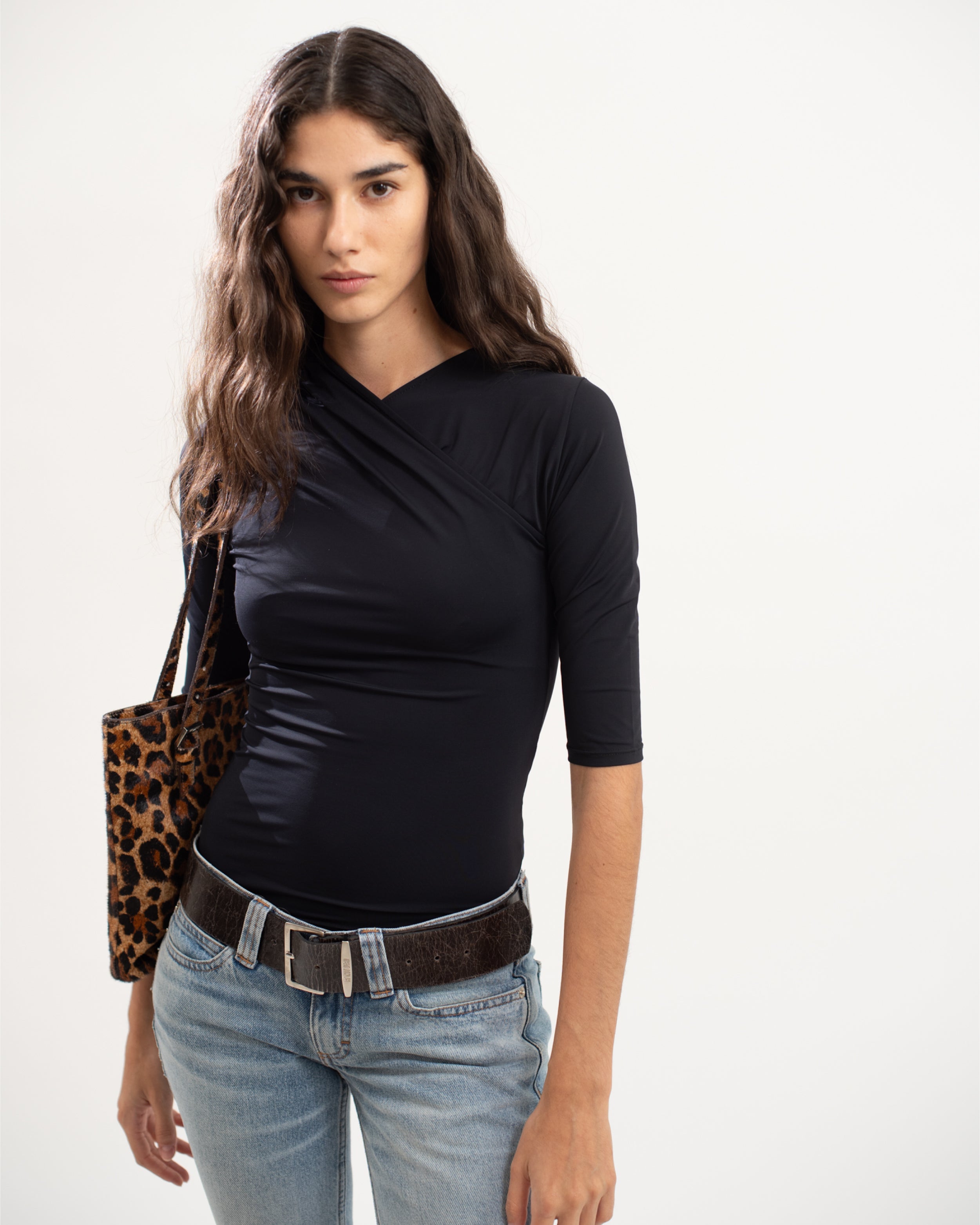 TOP WRAPPED - Negro / M