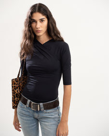 TOP WRAPPED - Negro / M