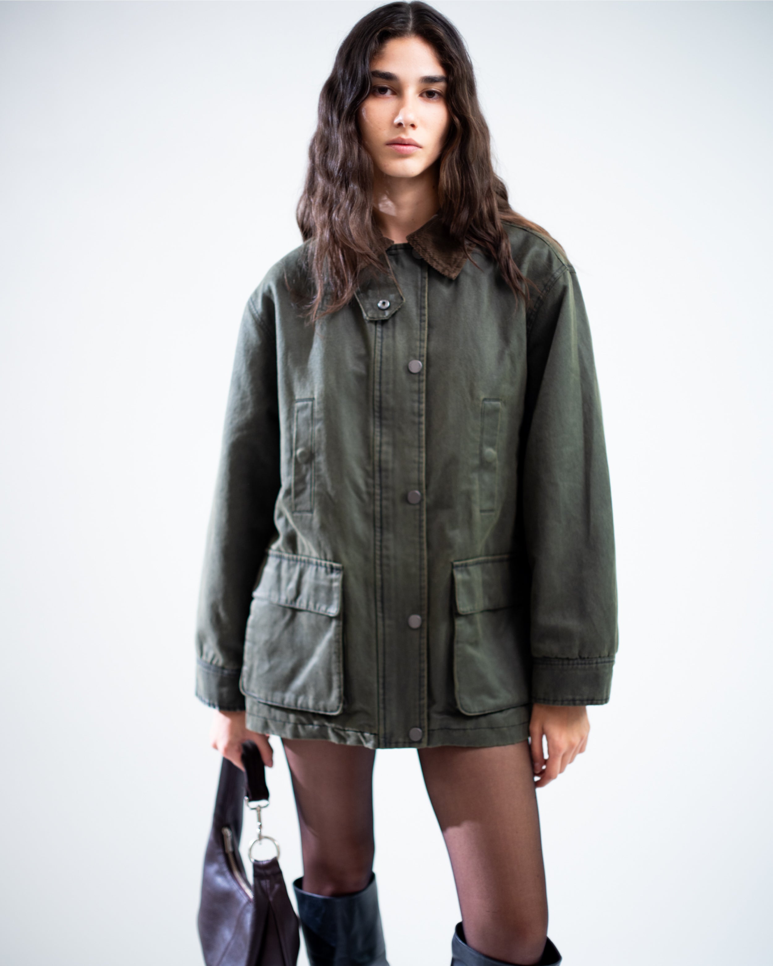 CAMPERA BARN CANVAS - Army / M