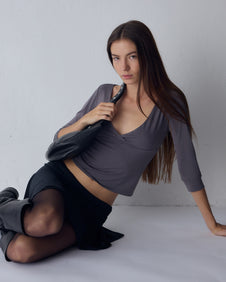 TOP AGNES - Gris / S